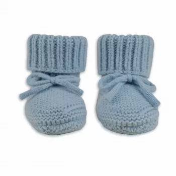 Lodger Slipper Merino Wool kūdikių šlepetės, Blue Fogg, 6-12 mėnesių