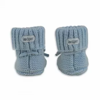 Lodger Slipper Merino Wool kūdikių šlepetės, Blue Fogg, 6-12 mėnesių