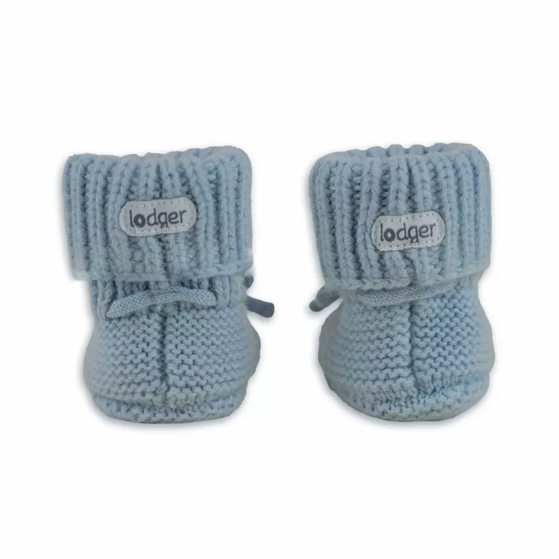 Lodger Slipper Merino Wool kūdikių šlepetės, Blue Fogg, 6-12 mėnesių