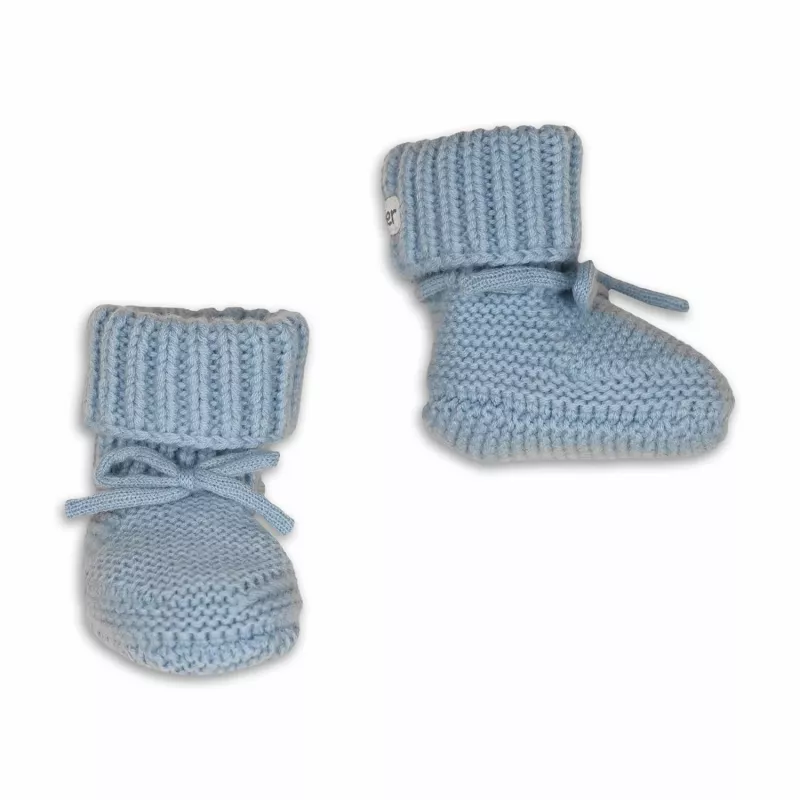 Lodger Slipper Merino Wool kūdikių šlepetės, Blue Fogg, 6-12 mėnesių