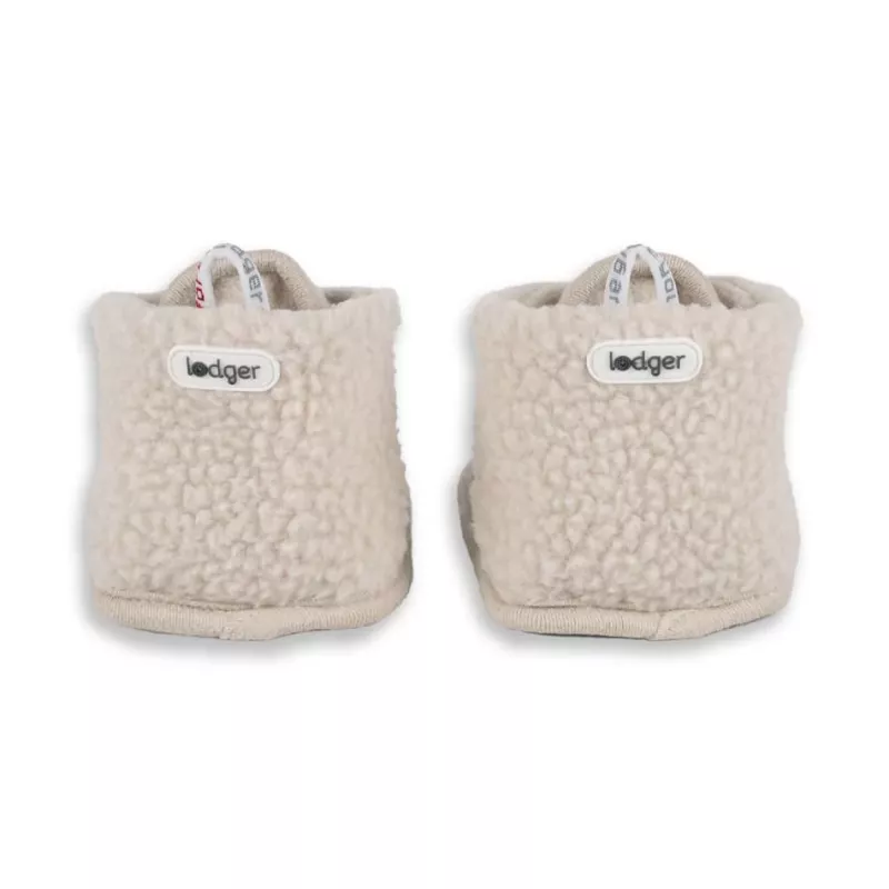 Lodger Slipper Teddy kūdikių šlepetės, Birch, 6-12 mėnesių, dydis 19-20