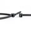 WKK UV stabilizuoti juodi plastikiniai kabelių raiščiai 530 x 9 mm, 100 vnt. 110299071