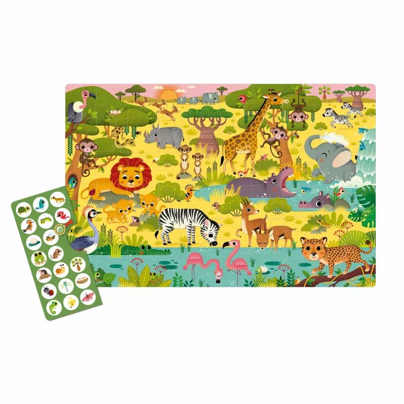 AGIPA Junior Observation Puzzle The Savanna dėlionė, 60 dalių, kartoninė dėžutė, 4+ metų 19221