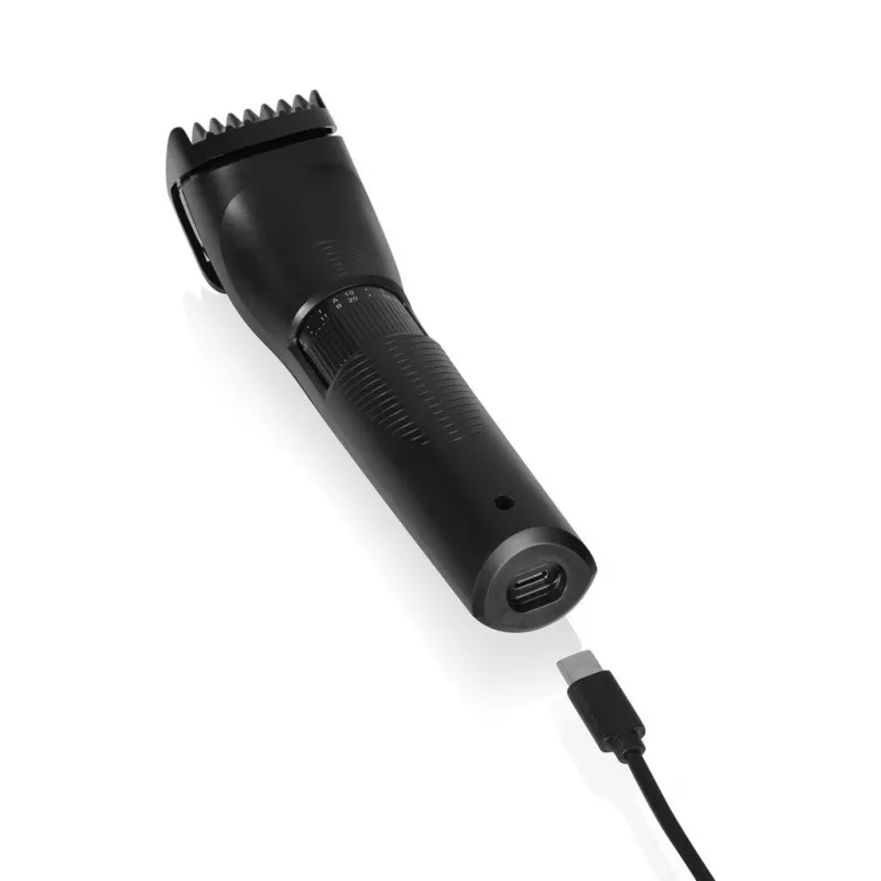 Tristar TR-2573 barzdos kirpimo mašinėlė, plaukų kirpimo mašinėlė, precizinė trimerė su USB įkrovimu, juoda