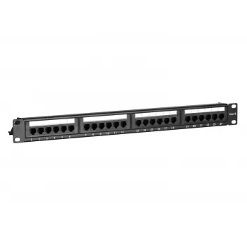 DS-IT CAT 6 UTP tinklo pach panelė, 19 inch, 24 prievadų DS-Patch6-24UTP