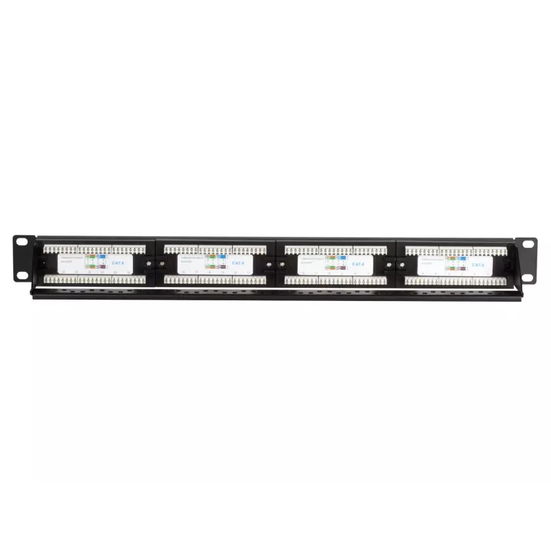 DS-IT CAT 6 UTP tinklo pach panelė, 19 inch, 24 prievadų DS-Patch6-24UTP