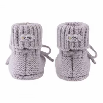 Lodger Slipper Merino Wool kūdikių šlepetės, Stone, 0-6 mėn.
