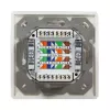 DSIT DC-Wall-In-STP6-I įleidžiama Cat. 6 ekranuota dviguba RJ45 rozetė, dramblio kaulo spalvos