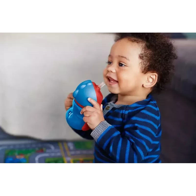 Philips AVENT gertuvė su šiaudeliu ir lanksčiu šiaudeliu, 200 ml, 9m+, mėlyna
