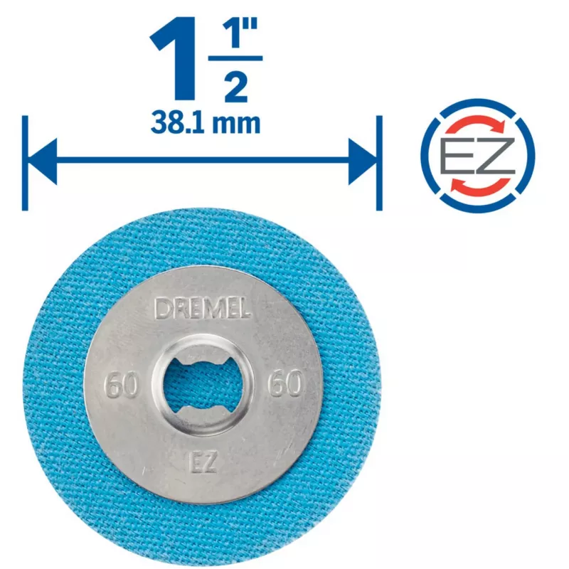 Dremel 2615S411DM šlifavimo diskai, 38,1 mm, 180 grūdėtumo, 3 vnt. paketas