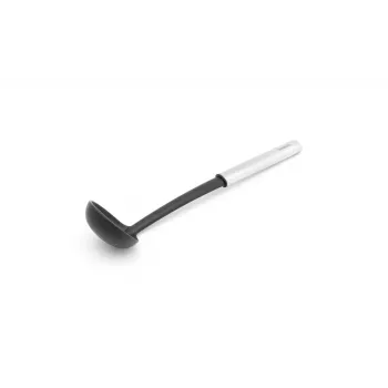 Brabantia Essential Line padažo samtis su nepridegančiu juodu nailono kaušeliu ir nerūdijančio plieno rankena, 335 mm