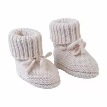 Lodger Slipper Folklore Merino Wool kūdikių šlepetės, Birch, 0-6 mėn.