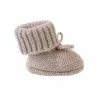 Lodger Slipper Folklore merino vilnos kūdikių šlepetės, smėlio spalvos, 0-6 mėn.