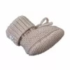 Lodger Slipper Folklore merino vilnos kūdikių šlepetės, smėlio spalvos, 0-6 mėn.