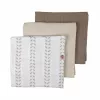 Lodger Swadler Solid Matcha medvilninis vystyklas, Birch, 70x70 cm, 3 vnt.