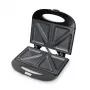 Melissa Sandwich Toaster 750W Black – nepridegančios trikampės plokštės, šaltas rankenėlės, fiksavimo spaustukas, vertikalus laikymas
