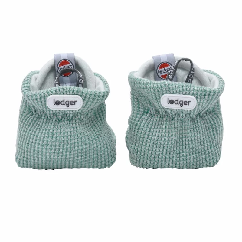 Lodger Slipper Ciumbelle medvilniniai šlepetės, 3-6 mėnesių, šviesiai žalios spalvos