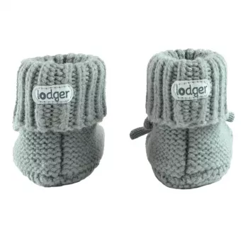 Lodger Slipper Folklore Merino Wool kūdikių šlepetės, šilkas, 0-6 mėnesių