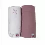 Lodger Swadler Solid Matcha medvilninis vystyklas, Powder Rose, 110x110 cm, 2 vnt.