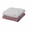 Lodger Swadler Solid Matcha medvilninis vystyklas, Powder Rose, 110x110 cm, 2 vnt.