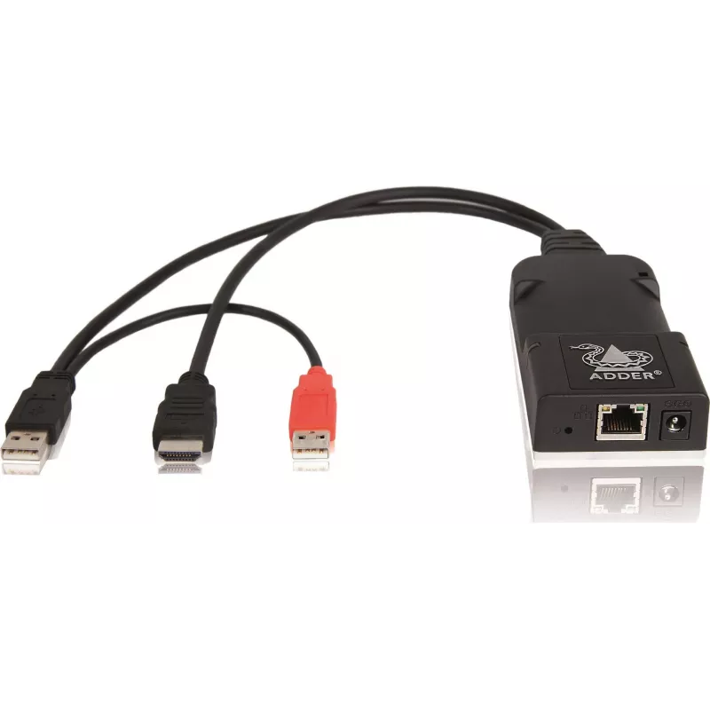ADDER ALIF101T-HDMI KVM over IP siųstuvas - HDMI, USB, garso, Cat5e/Cat6/Cat7, 2560x1600@60Hz, juodas aliuminis