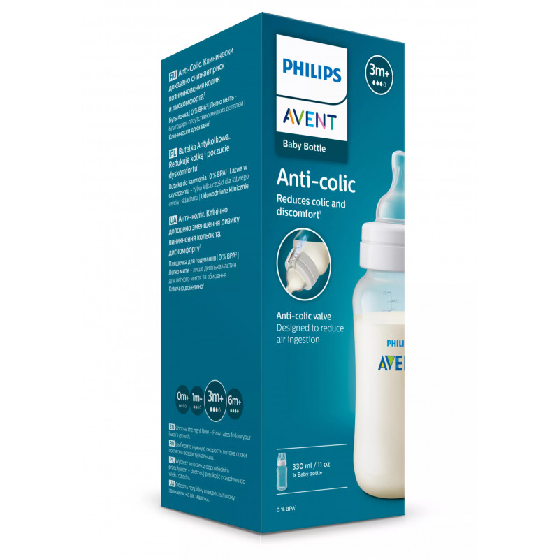 Philips Avent Anti-Colic kūdikių buteliukas 330 ml, nuo 3 mėn.