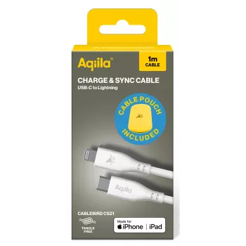 AQIILA 3SI836 USB-C į Lightning įkrovimo ir sinchronizavimo kabelis, 1 m