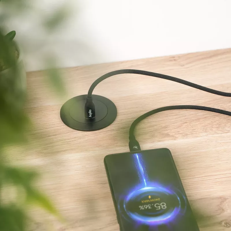 AQIILA USB-C į USB-C įkrovimo ir duomenų perdavimo kabelis, 3 m, juodas AQCBPBICB4BD881