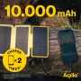 Aqiila Powerbird BS10 saulės energijos nešiojamas įkroviklis 10000 mAh juodas & oranžinis