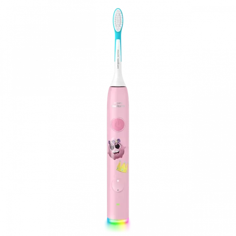Philips Sonicare For Kids Bluetooth prijungiamas soninis elektrinis dantų šepetėlis, rožinis