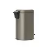 Brabantia NewIcon 12L pedalinė šiukšliadėžė, Platinum