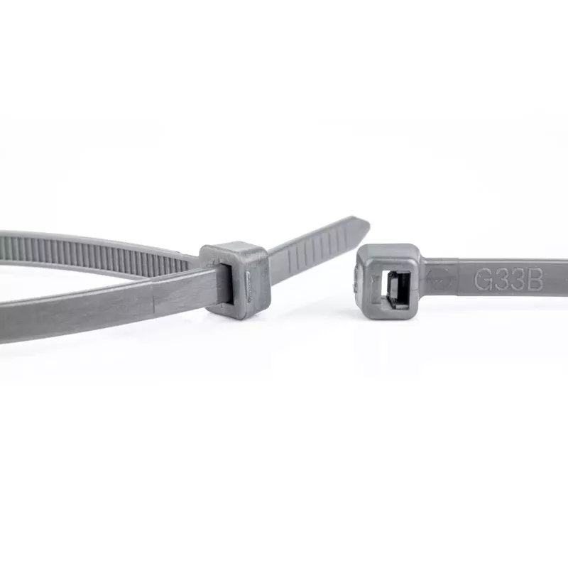 WKK pilkos poliamidinės rišamųjų juostelių rinkinys 100 x 2,5 mm, 100 vnt. (11032871)