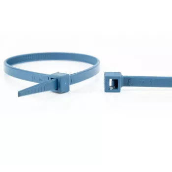 WKK 150126671 Metalu aptinkamas plastikinis raištis 200 x 4,8 mm mėlynas (100 vnt.)