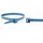 WKK 150126671 Metalu aptinkamas plastikinis raištis 200 x 4,8 mm mėlynas (100 vnt.)