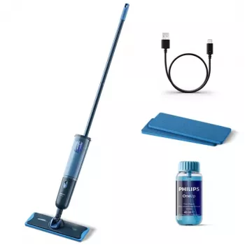Philips OneUp Series 3000 belaidis elektrinis kietų grindų valymo įrenginys, tamsiai mėlynos spalvos