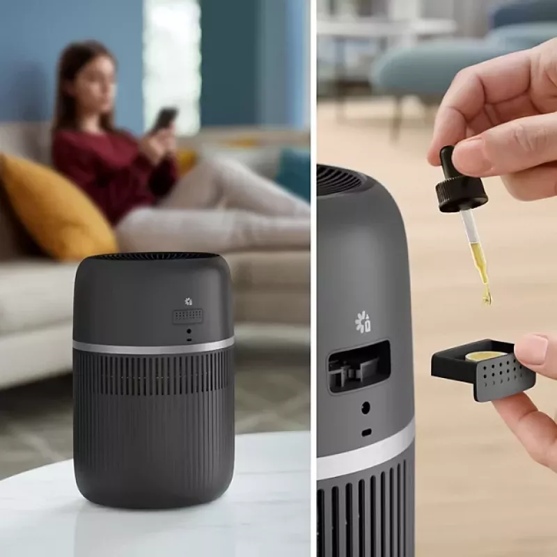 Philips 4000 serijos drėkintuvas HU4210/03 – NanoCloud garinamasis, 300 ml/h, 2L bakas, tamsiai pilkas