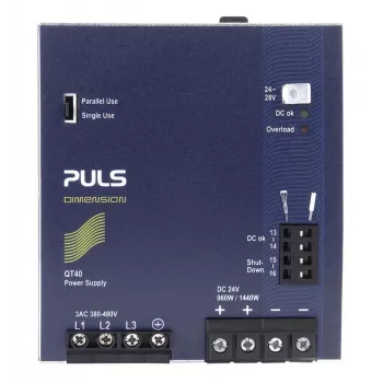 PULS DIMENSION QT40.241 DIN bėgių maitinimo šaltinis 24V DC 40A 960W 3 fazių