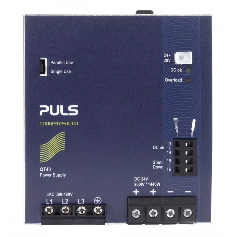 PULS DIMENSION QT40.241 DIN bėgių maitinimo šaltinis 24V DC 40A 960W 3 fazių