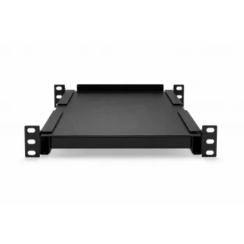 DSIT DS10-FO34 10 inch universali fiksuota lentyna 450mm gylio spintoms, 1U, juoda
