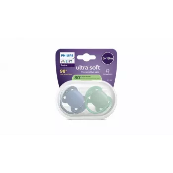 Philips Avent Ultra Soft žindukas 6-18 mėn., 2 vnt., berniukui