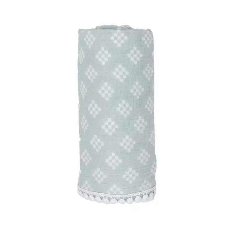 Lodger Swaddle Tribe muslininės medvilnės vystyklų antklodė 120x120 cm Ice Flow