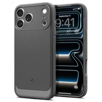 Spigen Rugged Armor Mag MagSafe dėklas iPhone 17 Pro / 18 Pro - pilkas