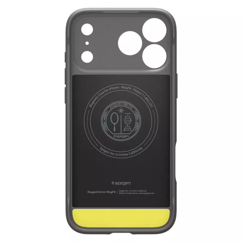 Spigen Rugged Armor Mag MagSafe dėklas iPhone 17 Pro / 18 Pro - pilkas