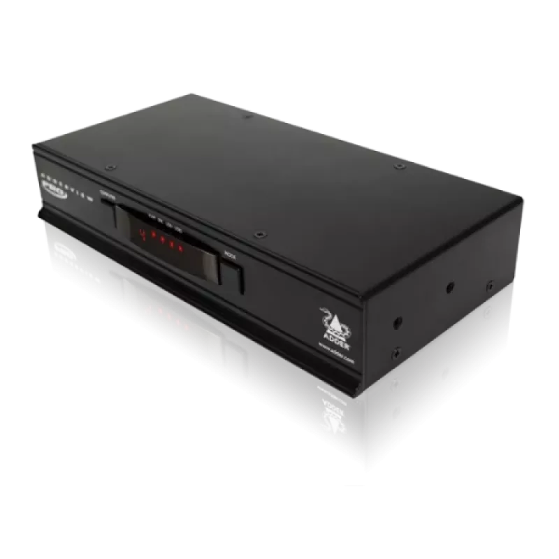 Adder ADDERView 4 PRO DVI KVM garso ir USB komutatorius - 4 prievadai, 1 vietinis naudotojas, montuojamas stove - AV4PRO-DVI-IEC