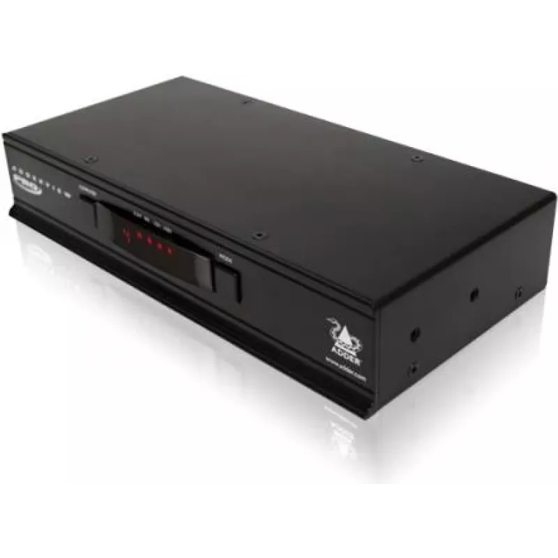 Adder ADDERView 4 PRO DVI KVM garso ir USB komutatorius - 4 prievadai, 1 vietinis naudotojas, montuojamas stove - AV4PRO-DVI-IEC