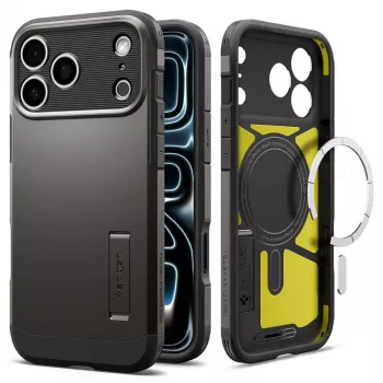 Spigen Tough Armor T MagSafe dėklas iPhone 17 Pro / 18 Pro - Gunmetal