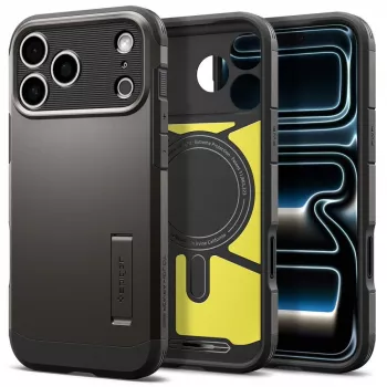 Spigen Tough Armor T MagSafe dėklas iPhone 17 Pro / 18 Pro - Gunmetal