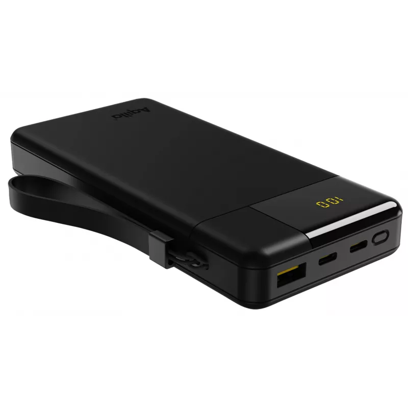 Aqiila Powerbird B20 20000 mAh išorinė baterija 20W PD ir QC juoda AQPBPBIB20BBK959