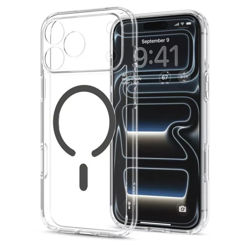 Spigen Ultra Hybrid MagSafe dėklas iPhone 17 Pro Max / 18 Pro Max - permatomas / grafito
