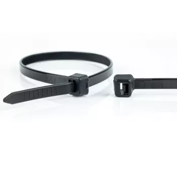 WKK 110256071 juodas UV stabilizuotas kabelių raištis 430 mm x 4,8 mm, 100 vnt.